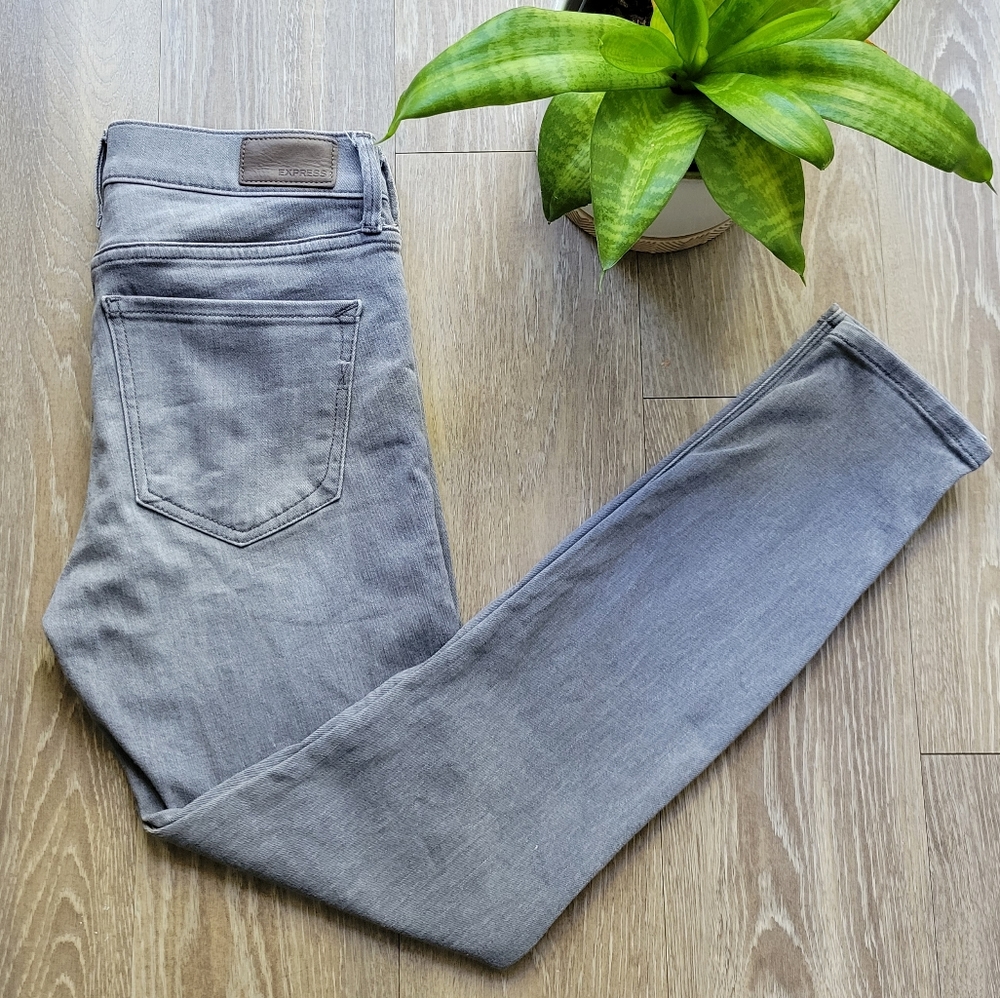 Express Gray Skinny Jeans